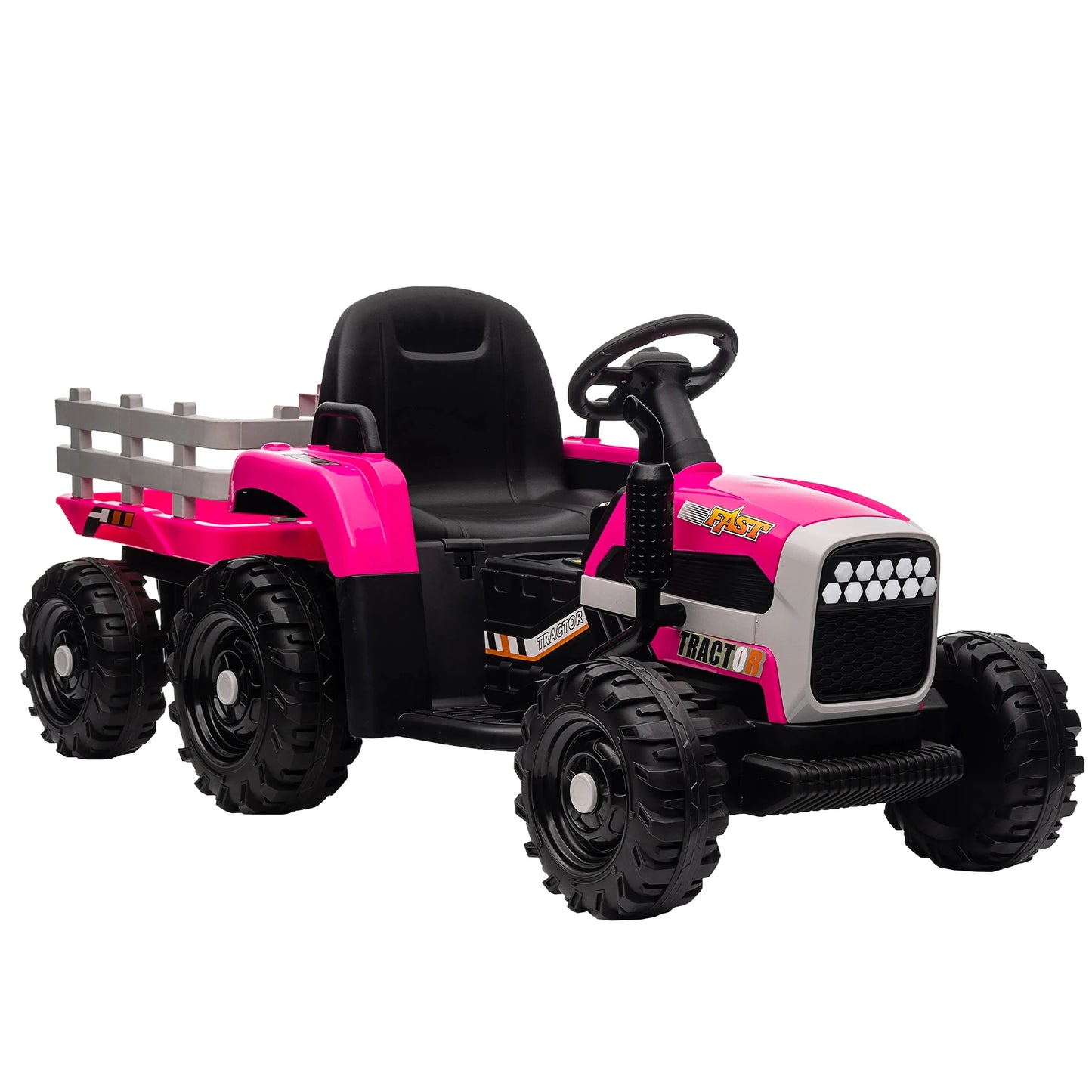 Kids Ride-On Electric Tractor with Trailer