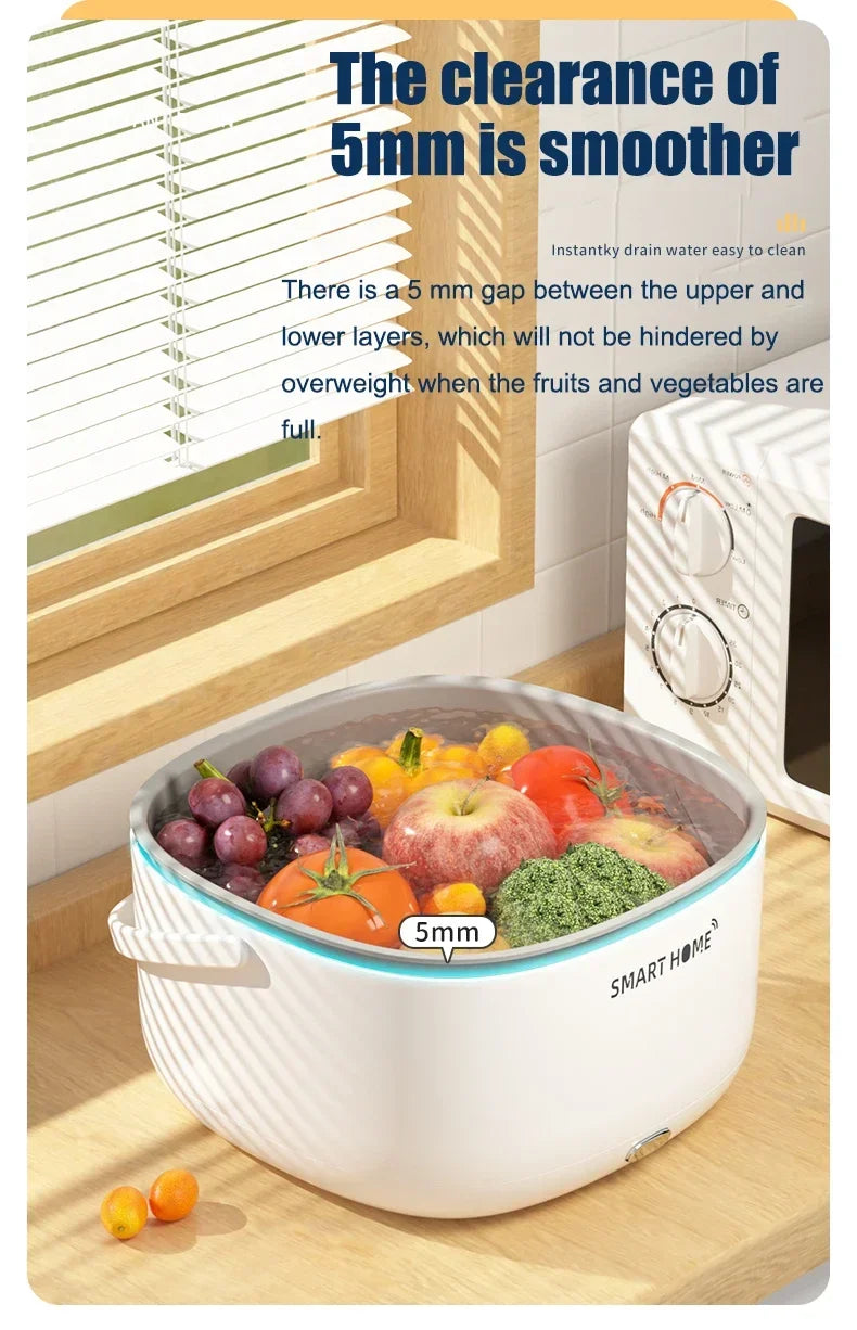 Large Capacity Vegetable & Fruit Ultrasonic Washing Machine