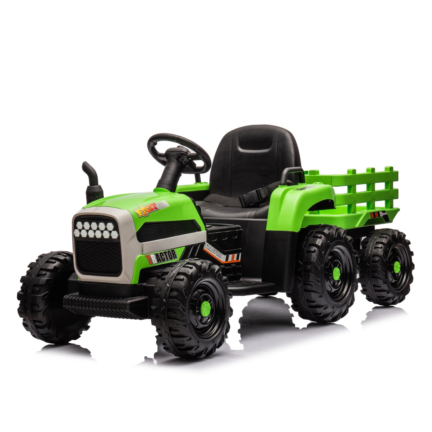 Kids Ride-On Electric Tractor with Trailer