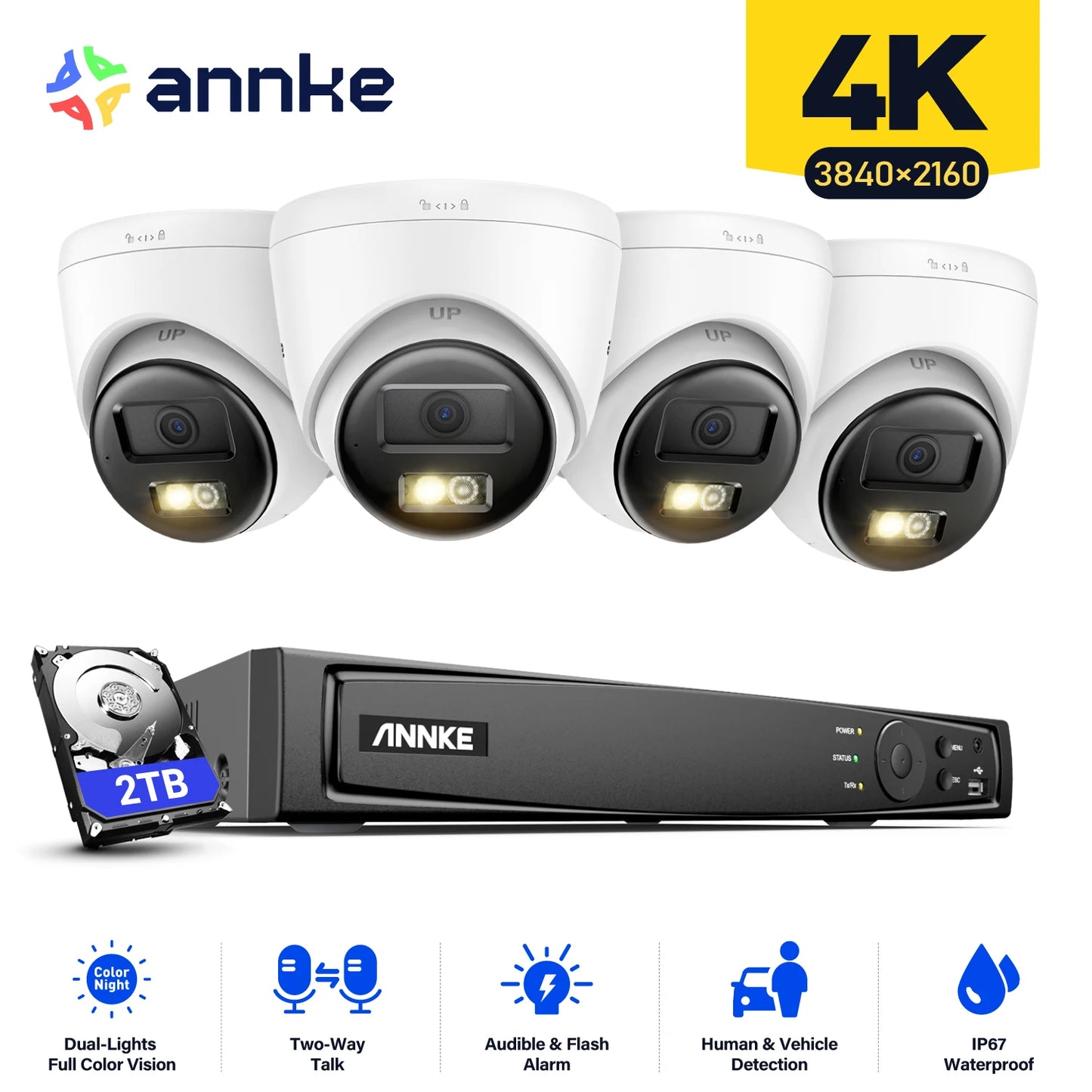 4K Home Surveillance Camera System