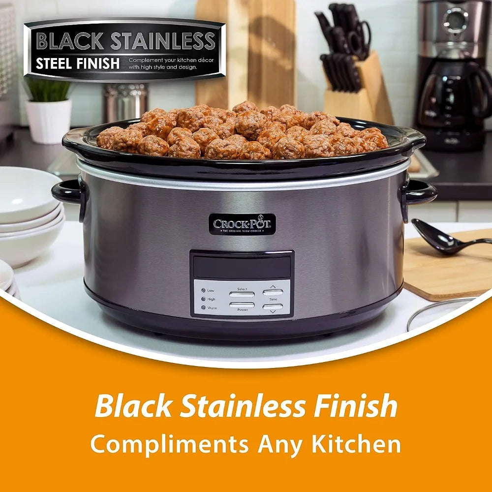 Large 8 Quart Programmable Slow Cooker