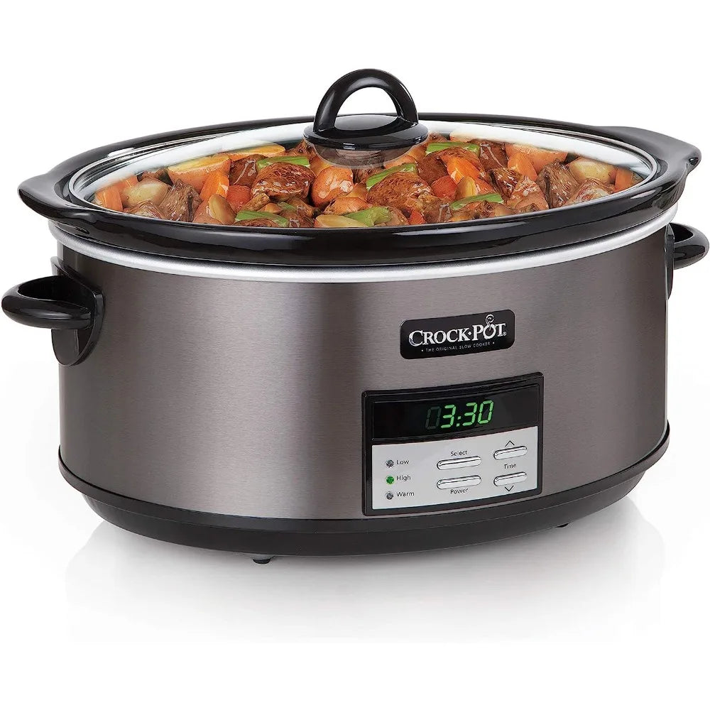 Large 8 Quart Programmable Slow Cooker