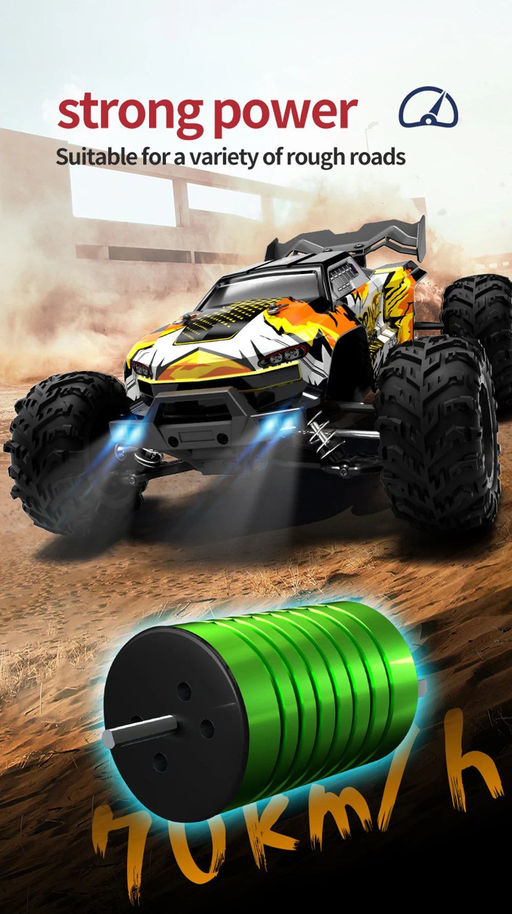 RC High-Speed Drift Monster Truck   4WD