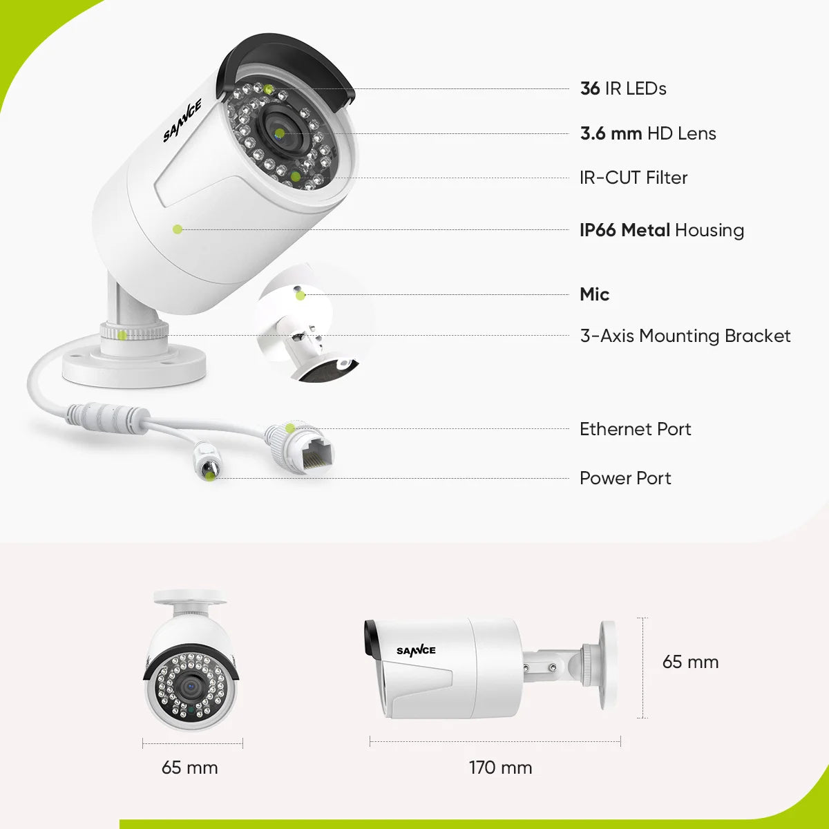 3MP POE Security System Surveillance Kit