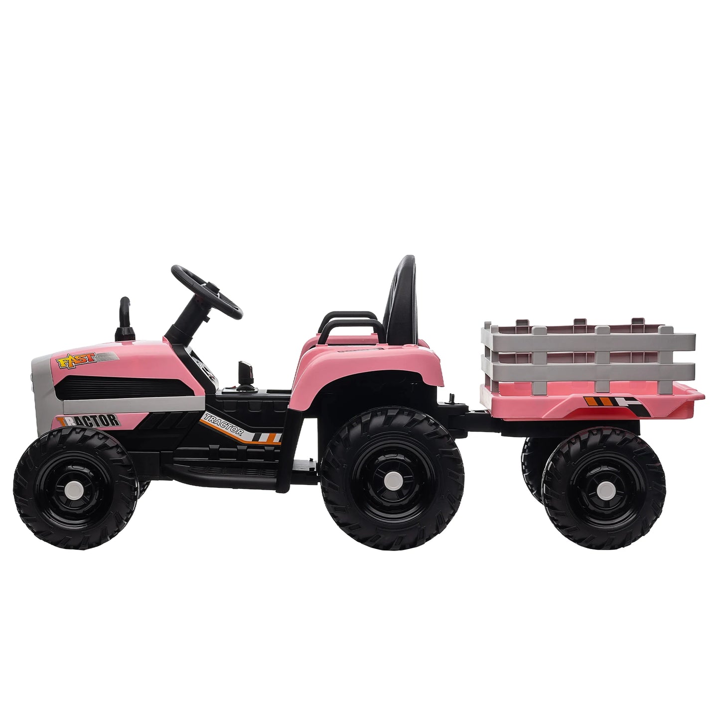 Kids Ride-On Electric Tractor with Trailer