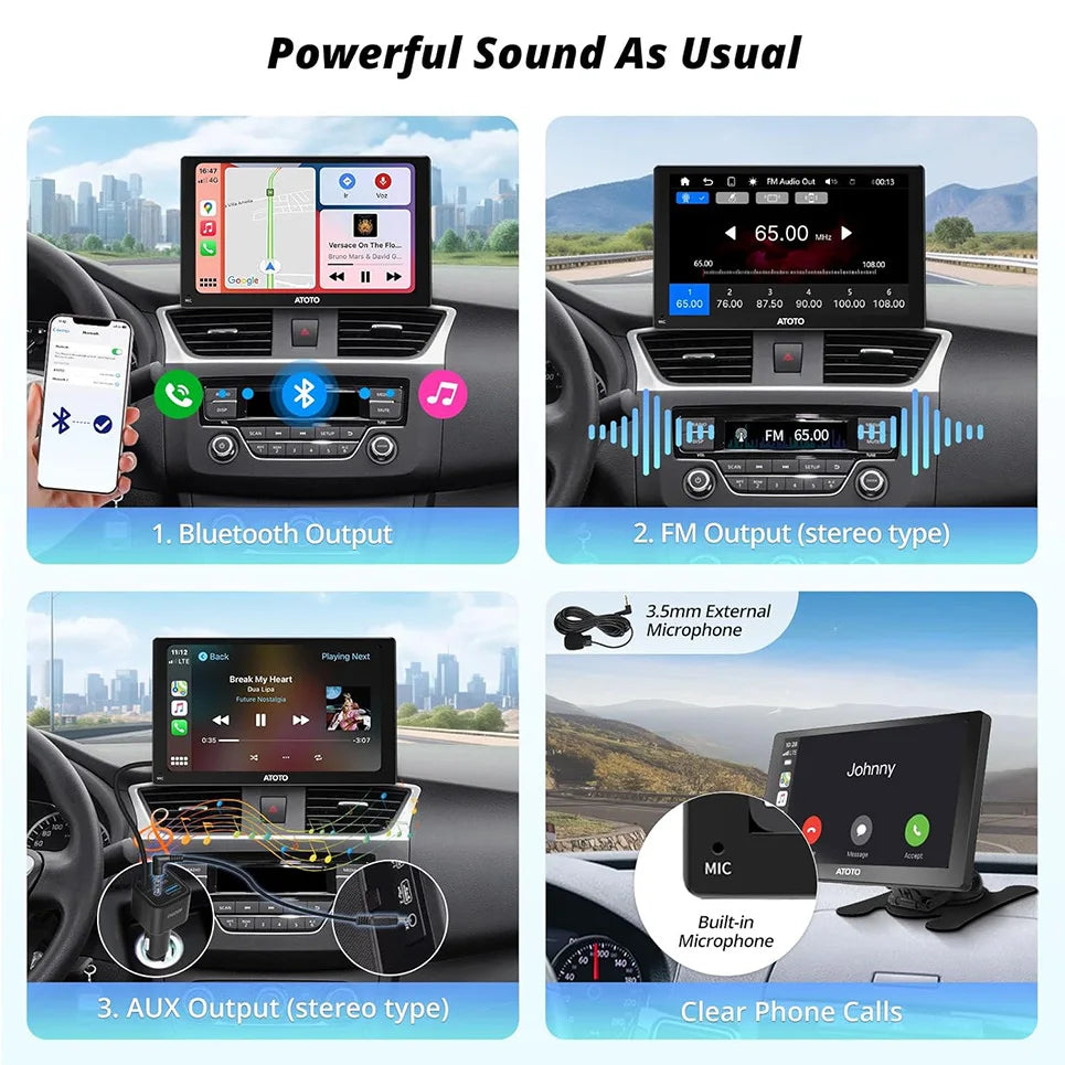 P5 7 QLED Touchscreen Car Stereo Multimedia Player