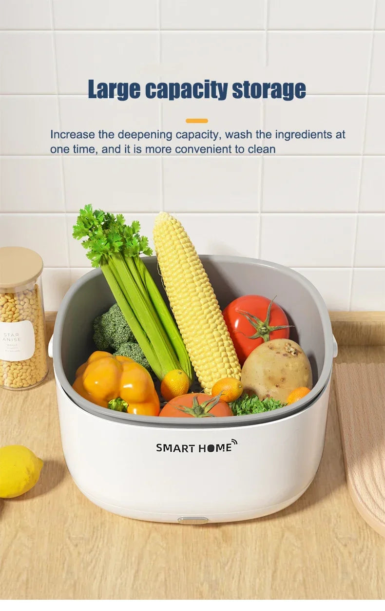 Large Capacity Vegetable & Fruit Ultrasonic Washing Machine