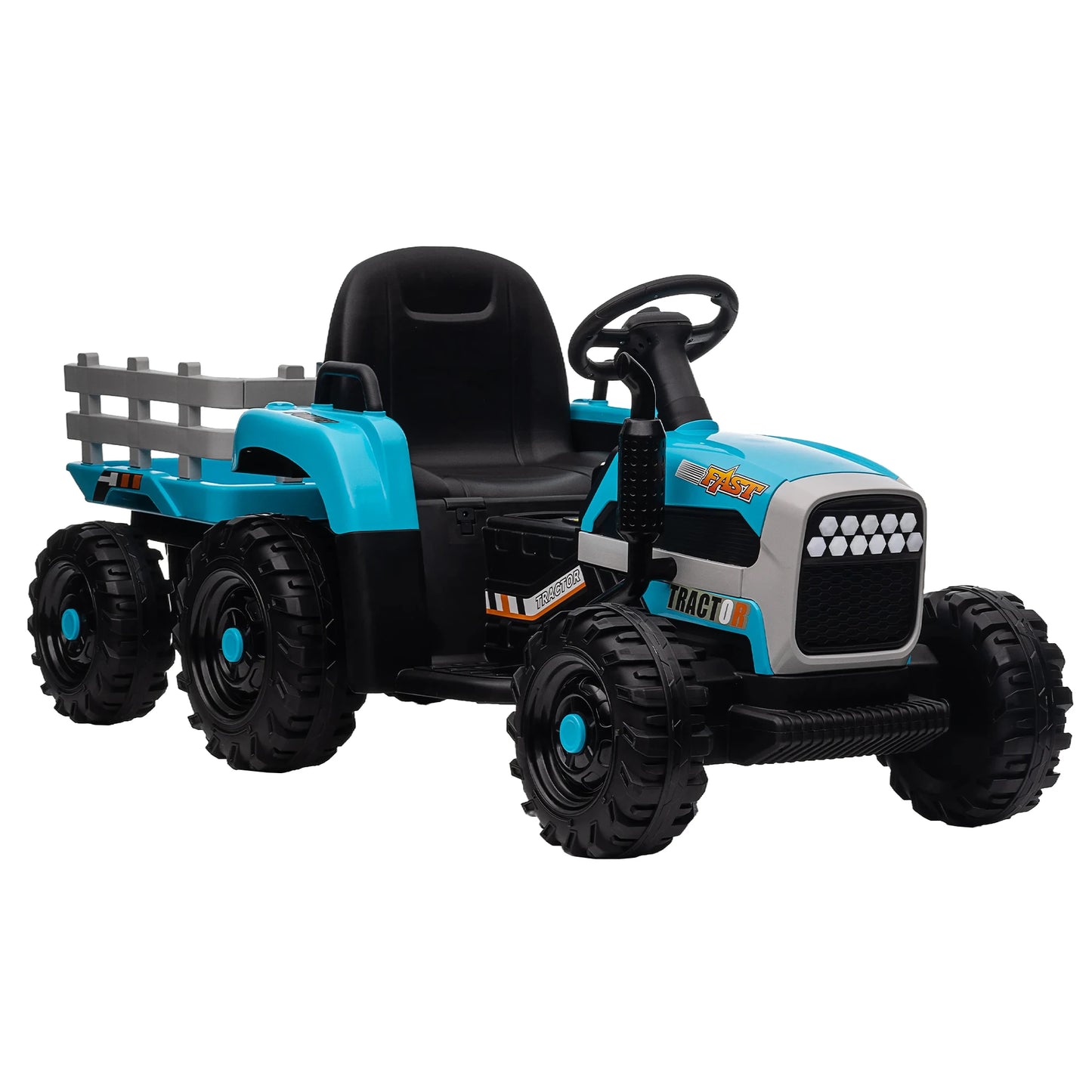 Kids Ride-On Electric Tractor with Trailer