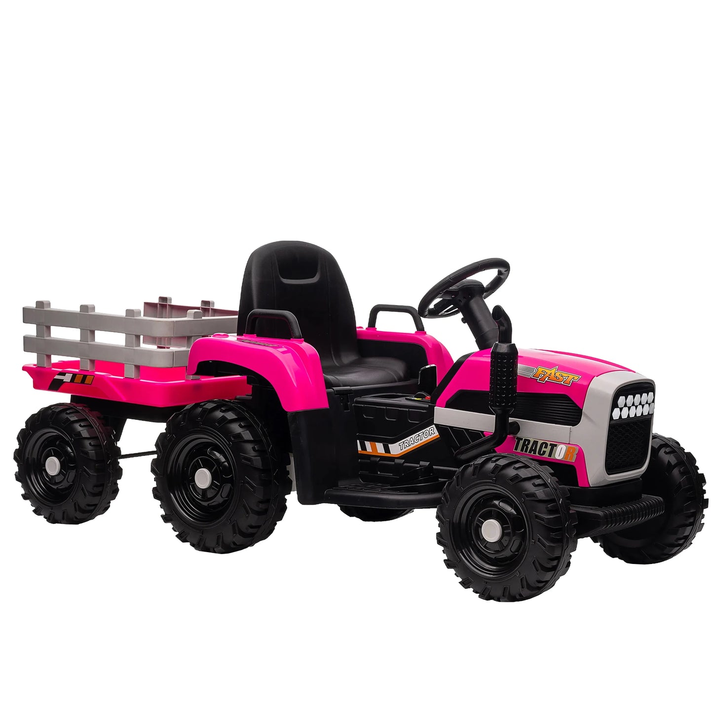 Kids Ride-On Electric Tractor with Trailer