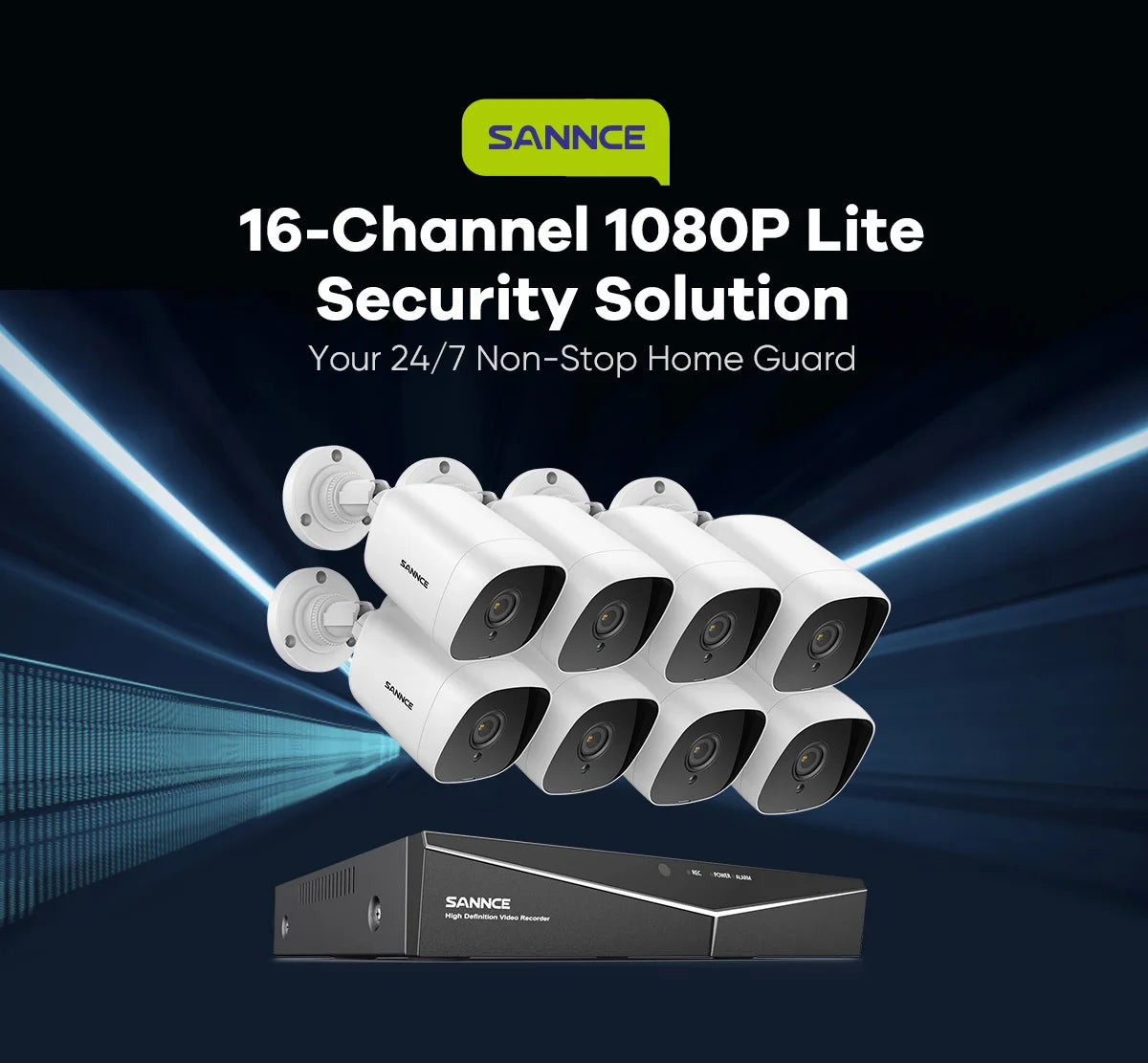 1080P 16CH Security Protection System