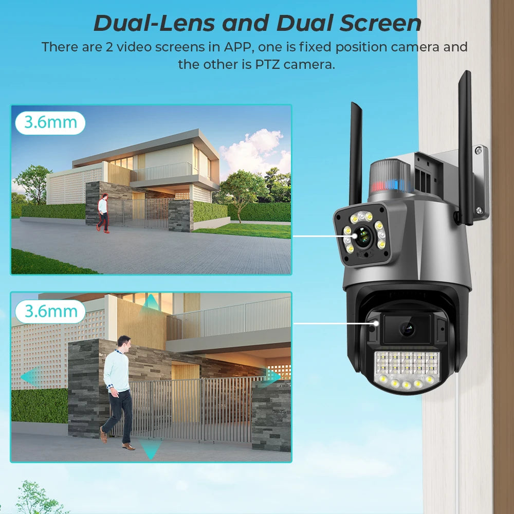 Video Surveillance System WiFi Police Light Alarm