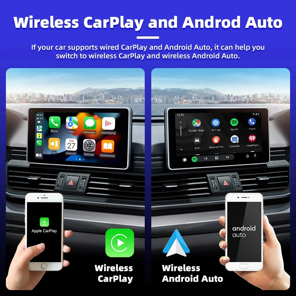 2-in-1 Wireless CarPlay Dongle Android Auto Adapter