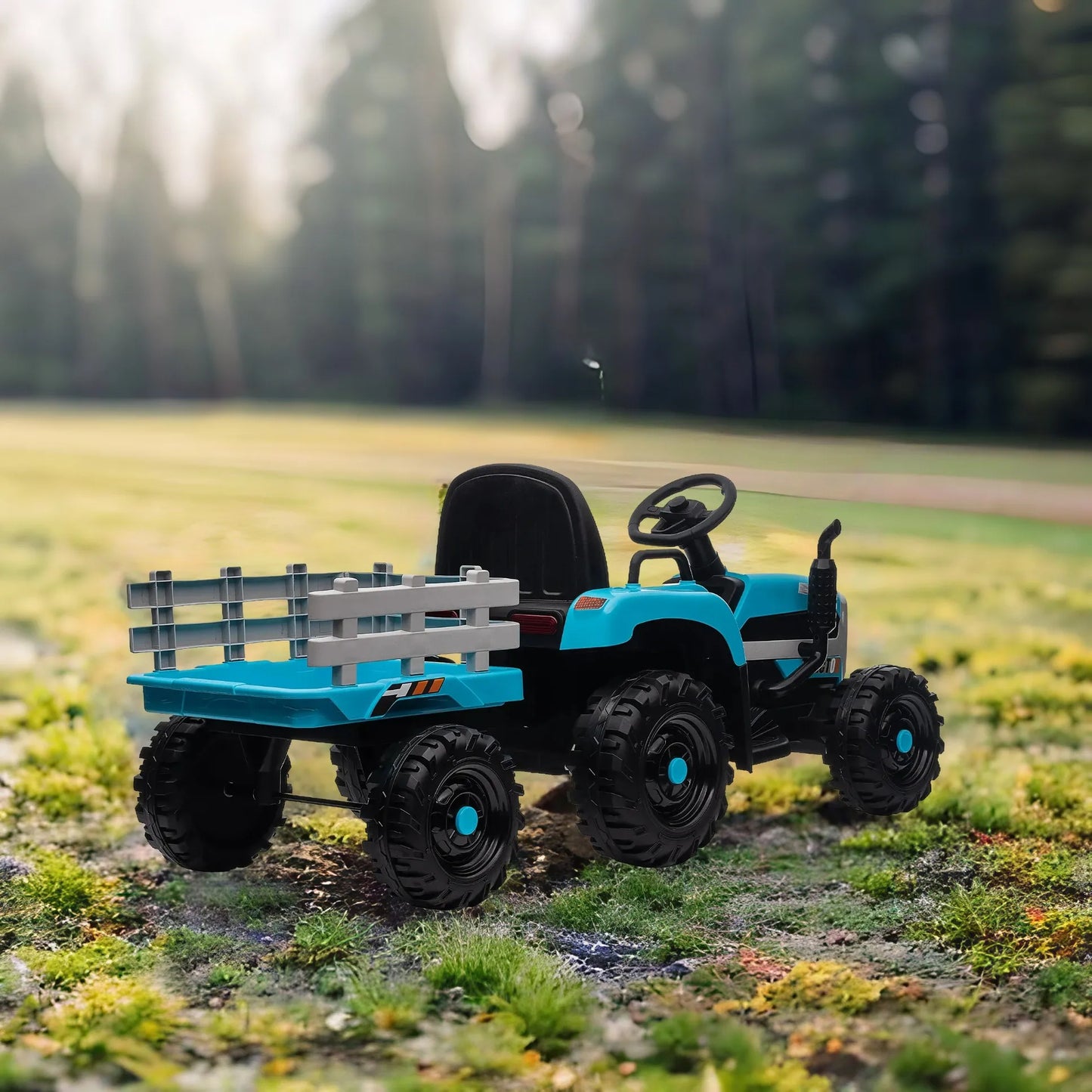 Kids Ride-On Electric Tractor with Trailer