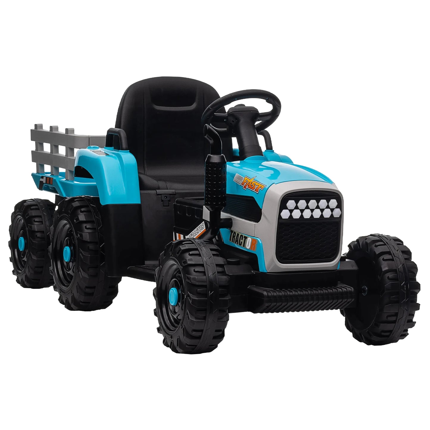 Kids Ride-On Electric Tractor with Trailer