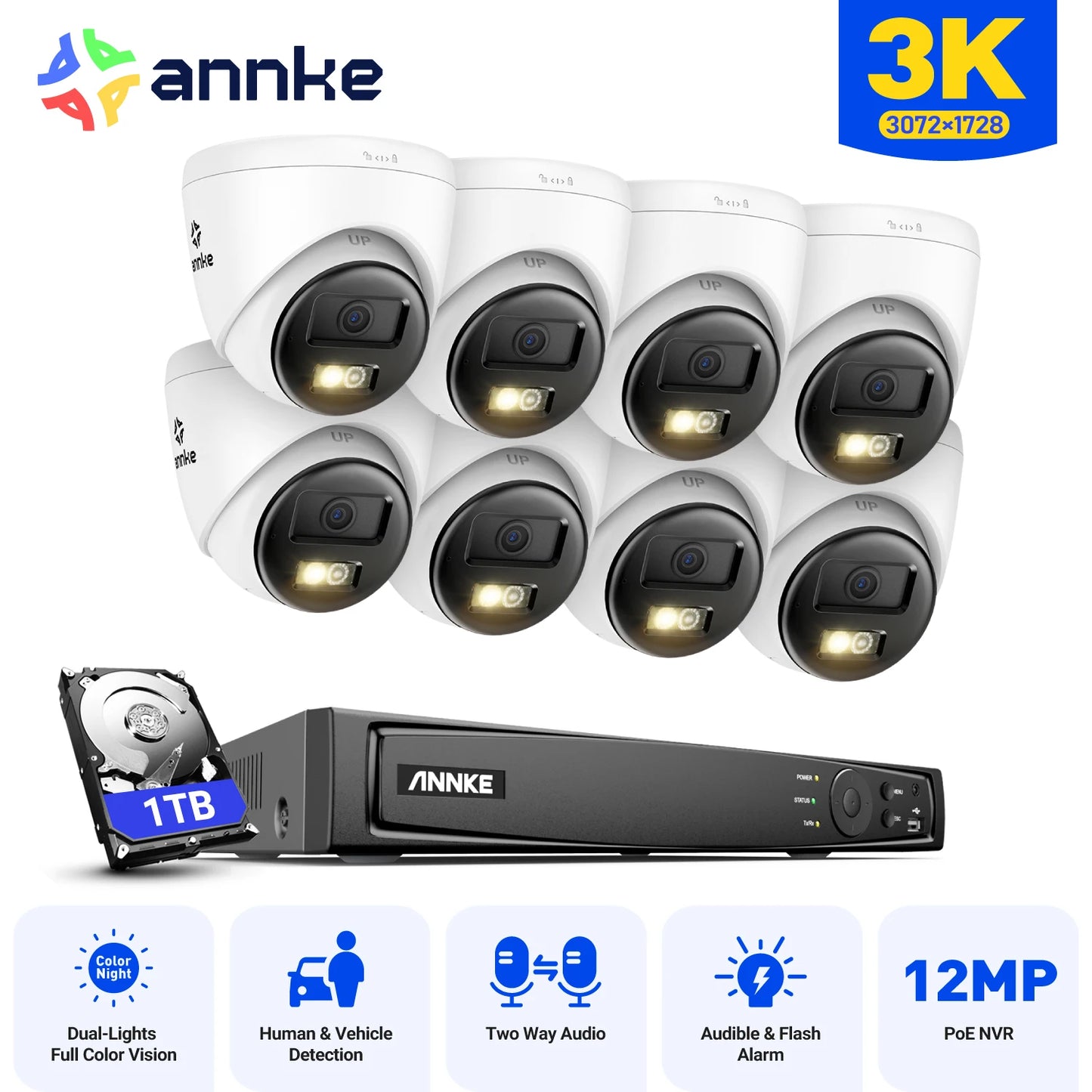 5MP Home Surveillance Cameras System