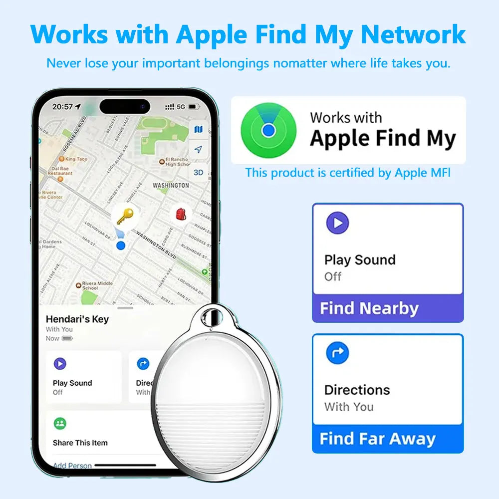 GPS Tracker Works w/Apple Find My APP