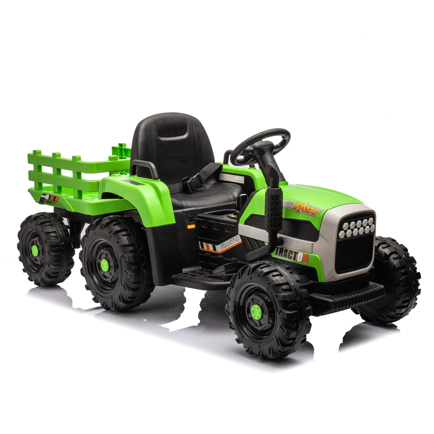 Kids Ride-On Electric Tractor with Trailer