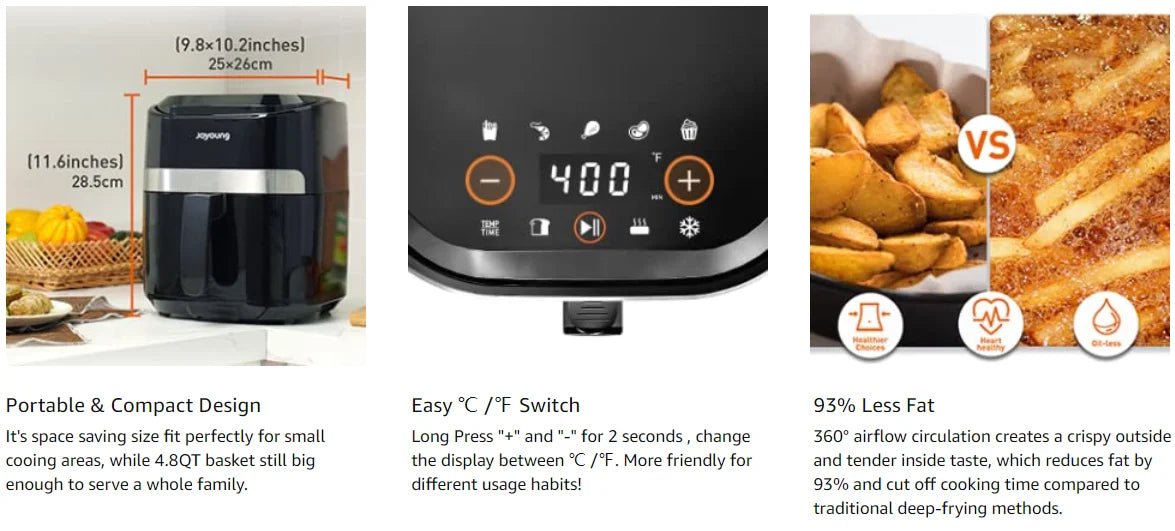 Air Fryer with Digital LED Touch Screen