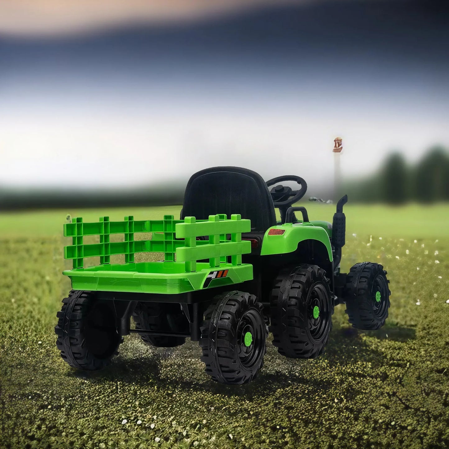 Kids Ride-On Electric Tractor with Trailer