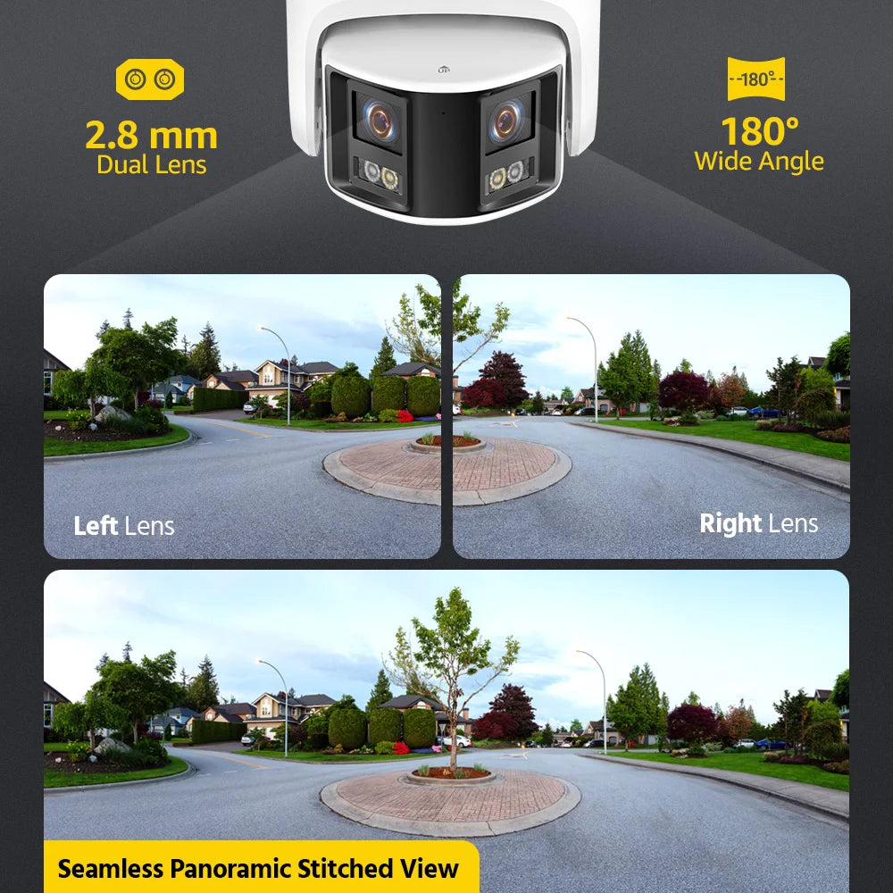 8MP 180°Panoramic Security Camera System