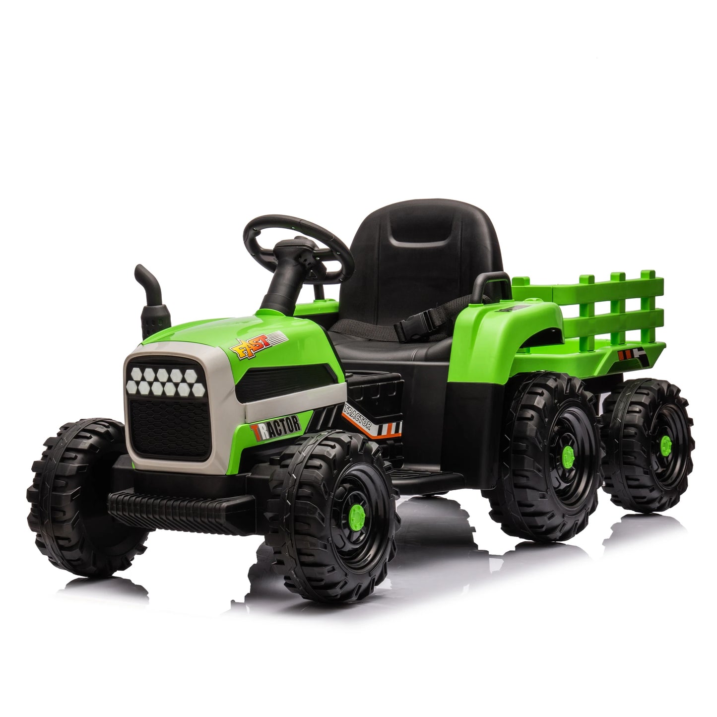 Kids Ride-On Electric Tractor with Trailer