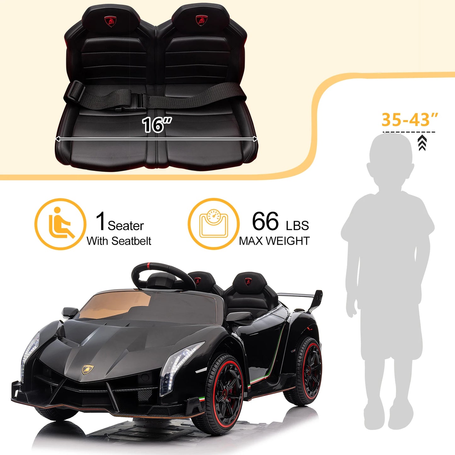 Electric Car with Remote Control  Kids 12V