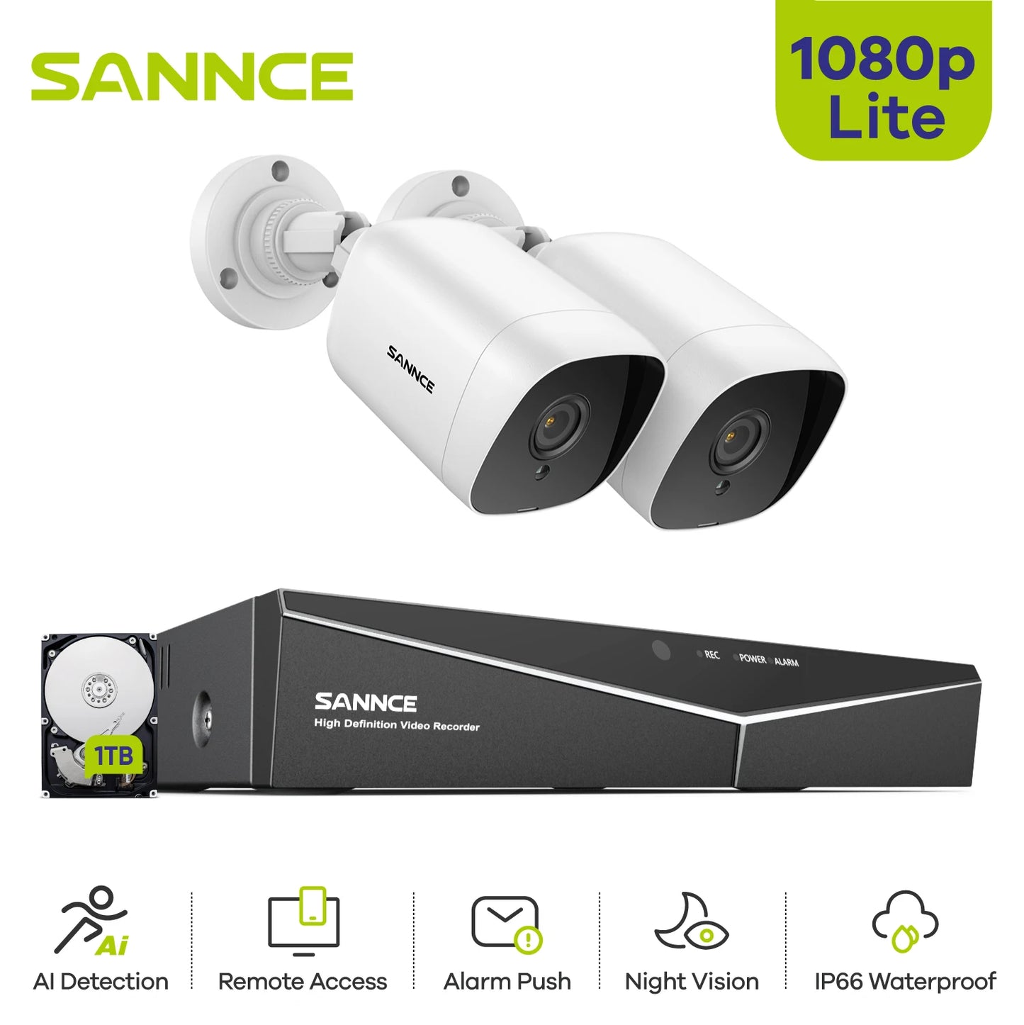 8CH 1080P Surveillance Camera System Kit