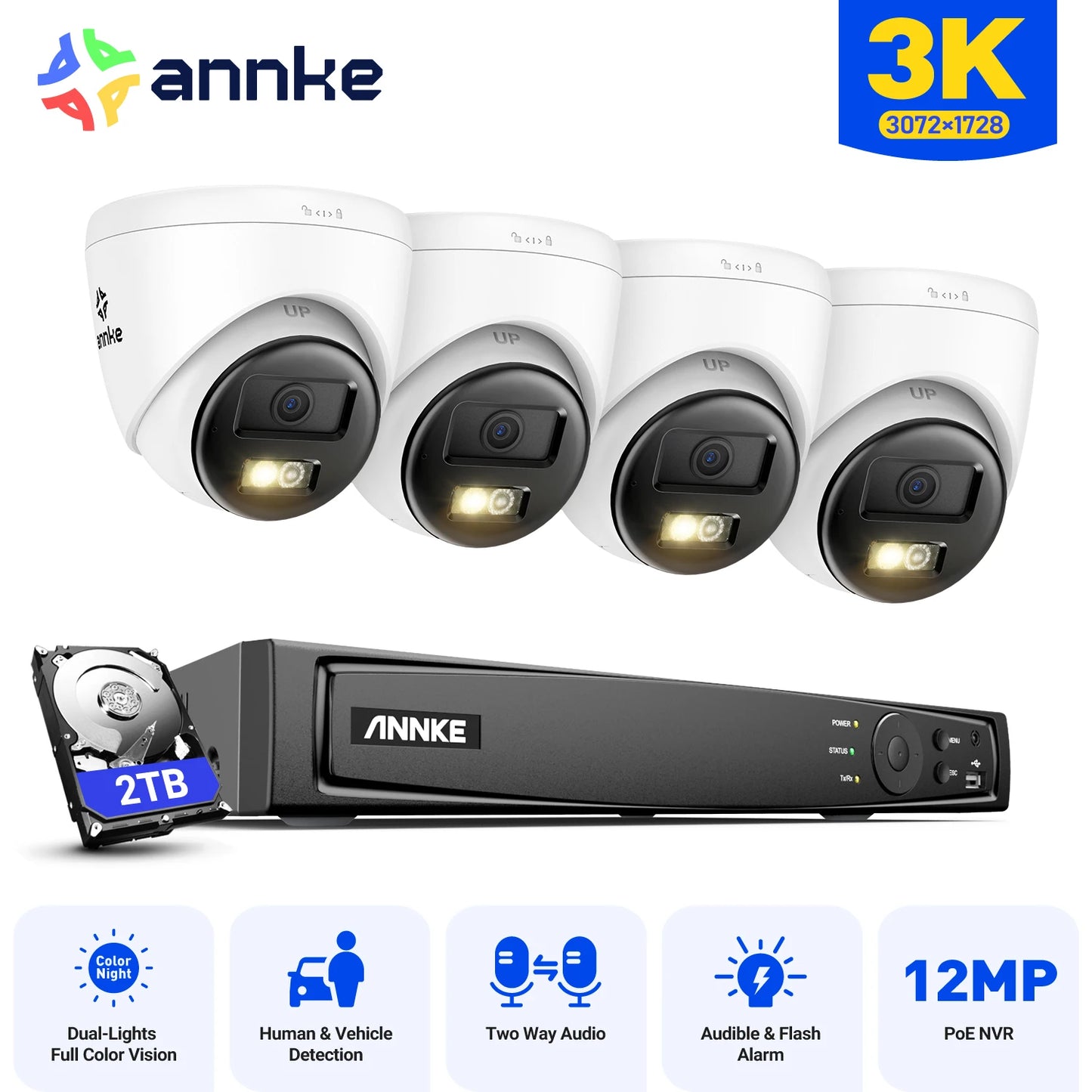 5MP Home Surveillance Cameras System