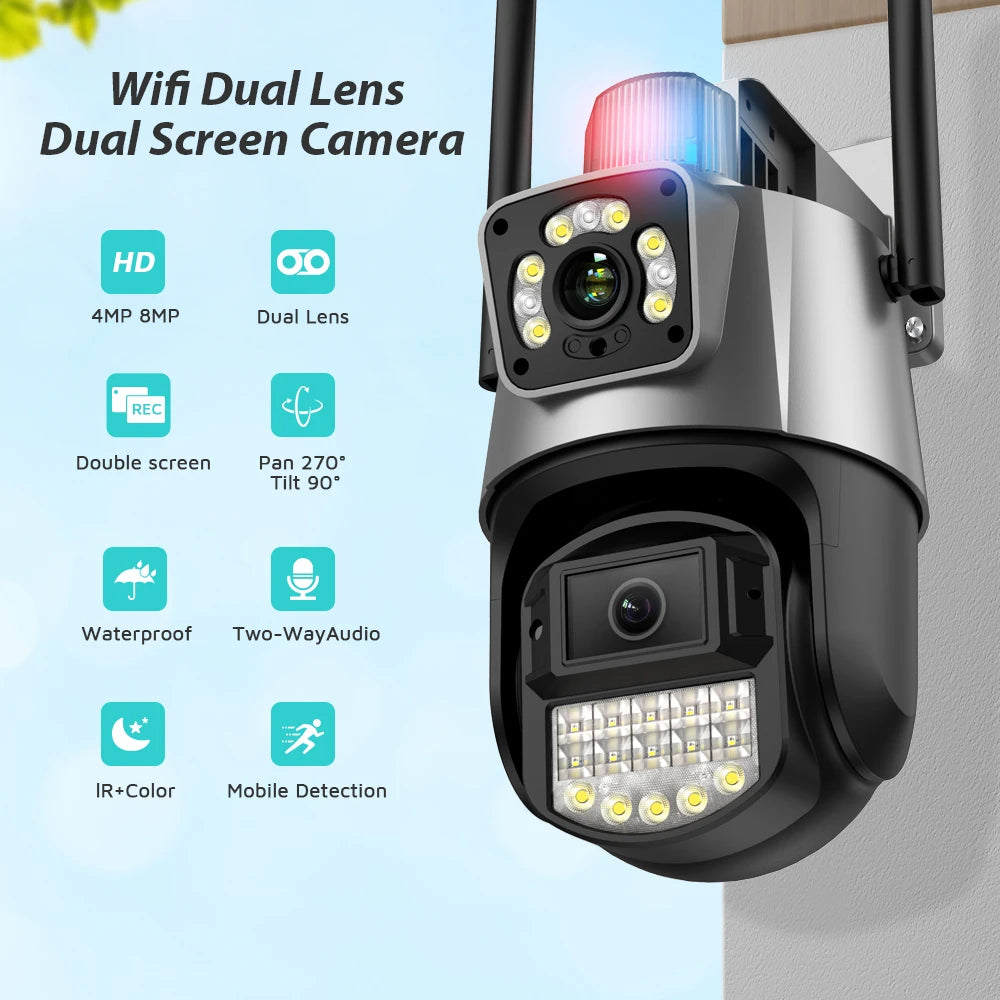 Video Surveillance System WiFi Police Light Alarm