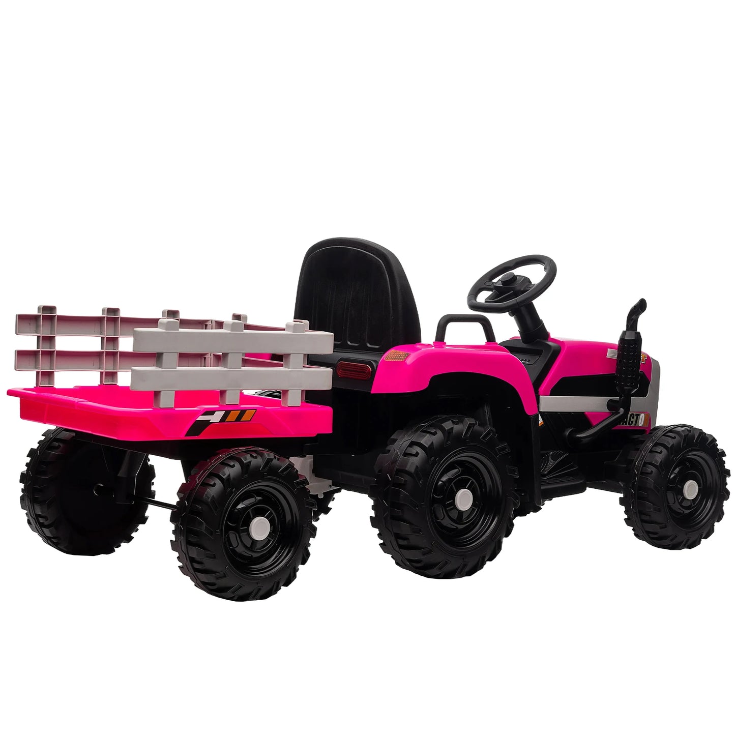 Kids Ride-On Electric Tractor with Trailer