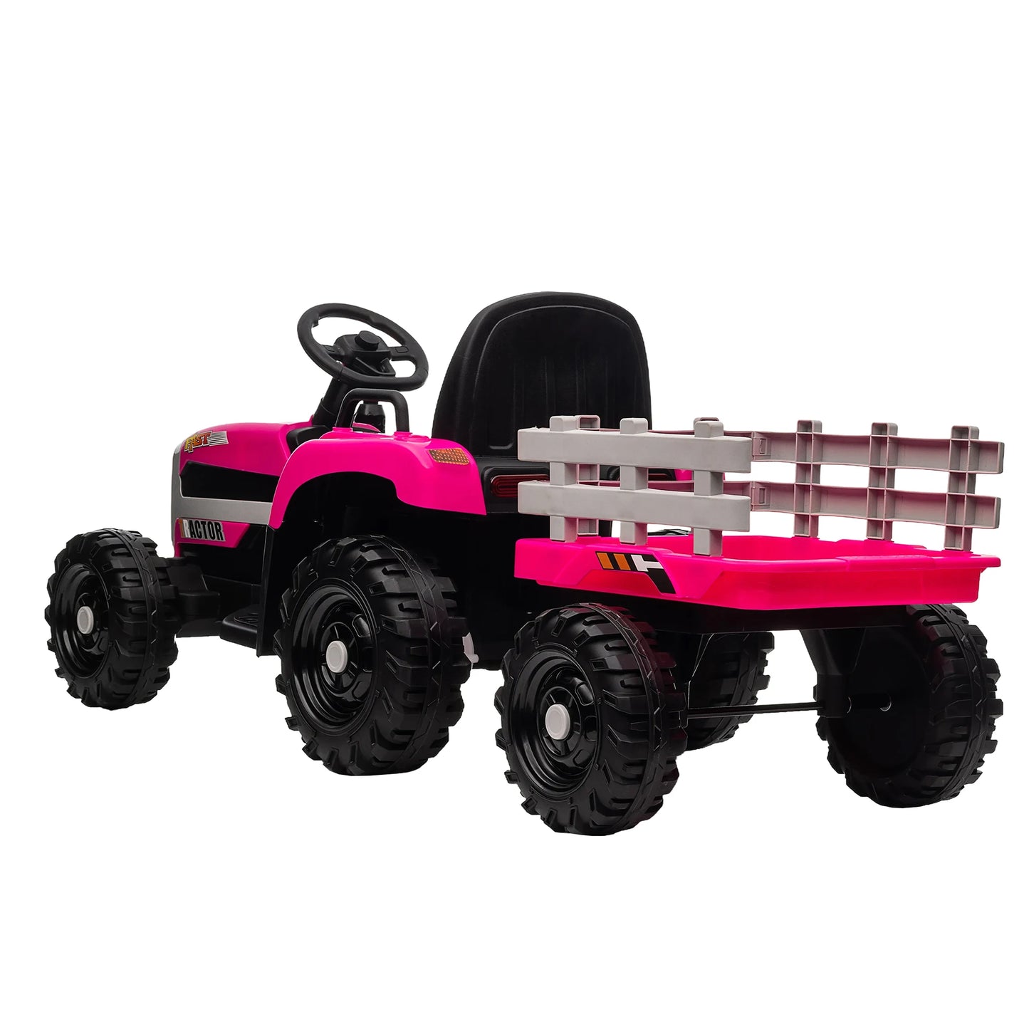 Kids Ride-On Electric Tractor with Trailer