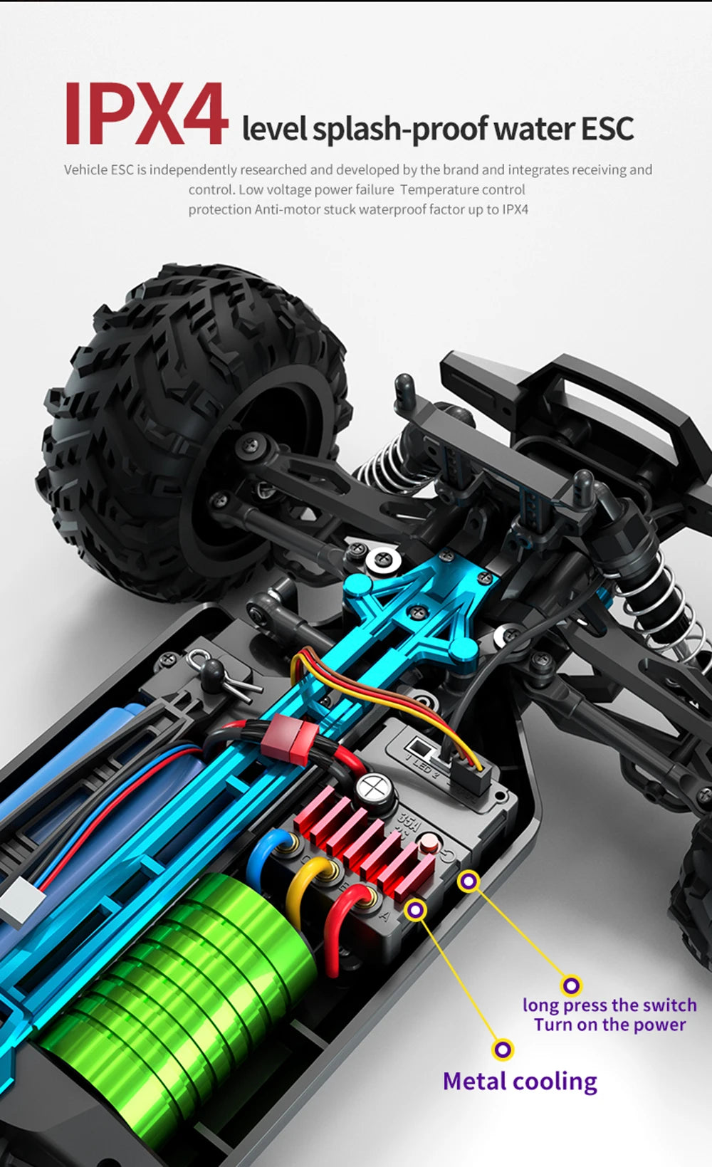 RC High-Speed Drift Monster Truck   4WD