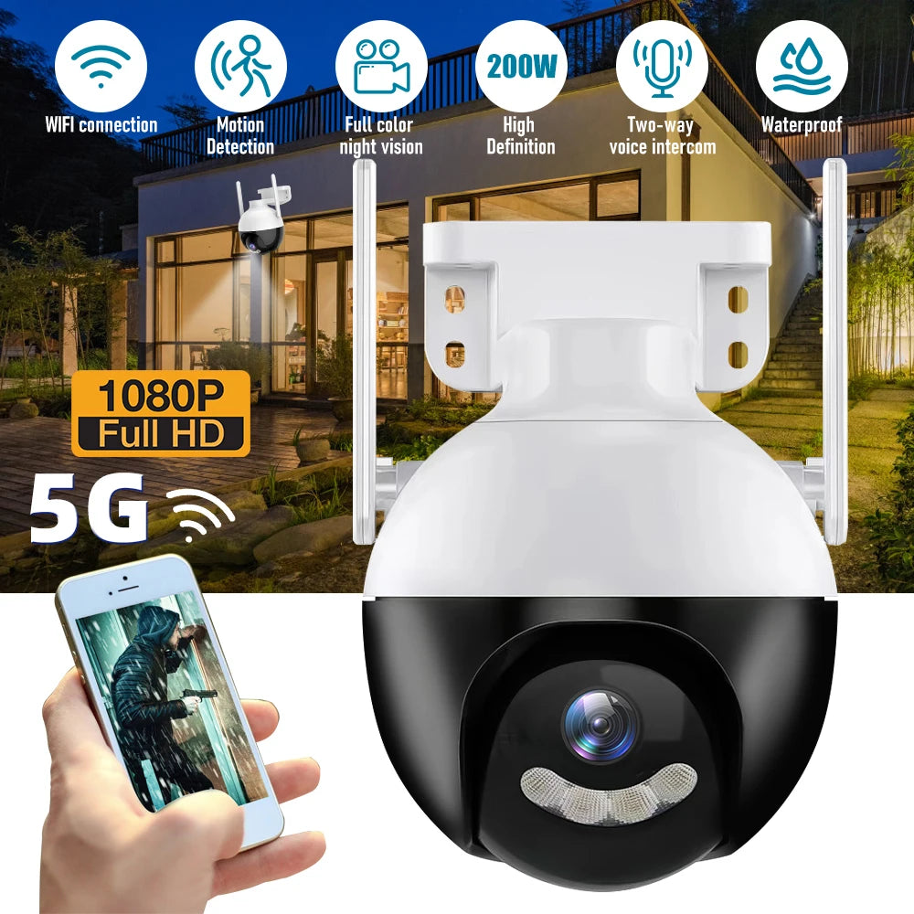 1080P Wireless 5G Home Security Outdoor Night Vision Surveillance Cameras