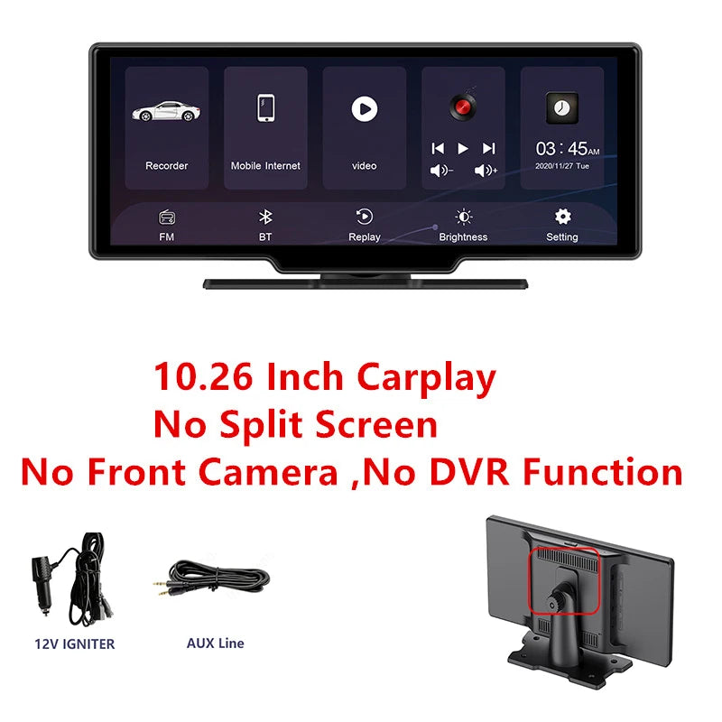 10.26 inch Dash Cam Rearview Camera