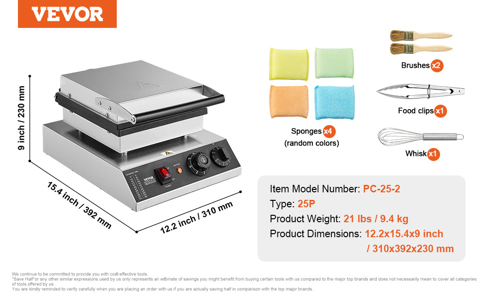 Electric 25PCS Mini Dutch Pancake Maker Machine