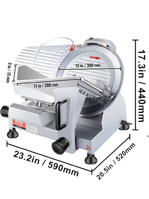 Electric Deli Food Slicer -  Adjustable Thickness