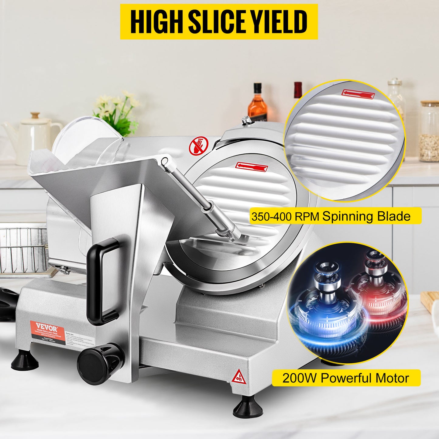 Electric Deli Food Slicer -  Adjustable Thickness