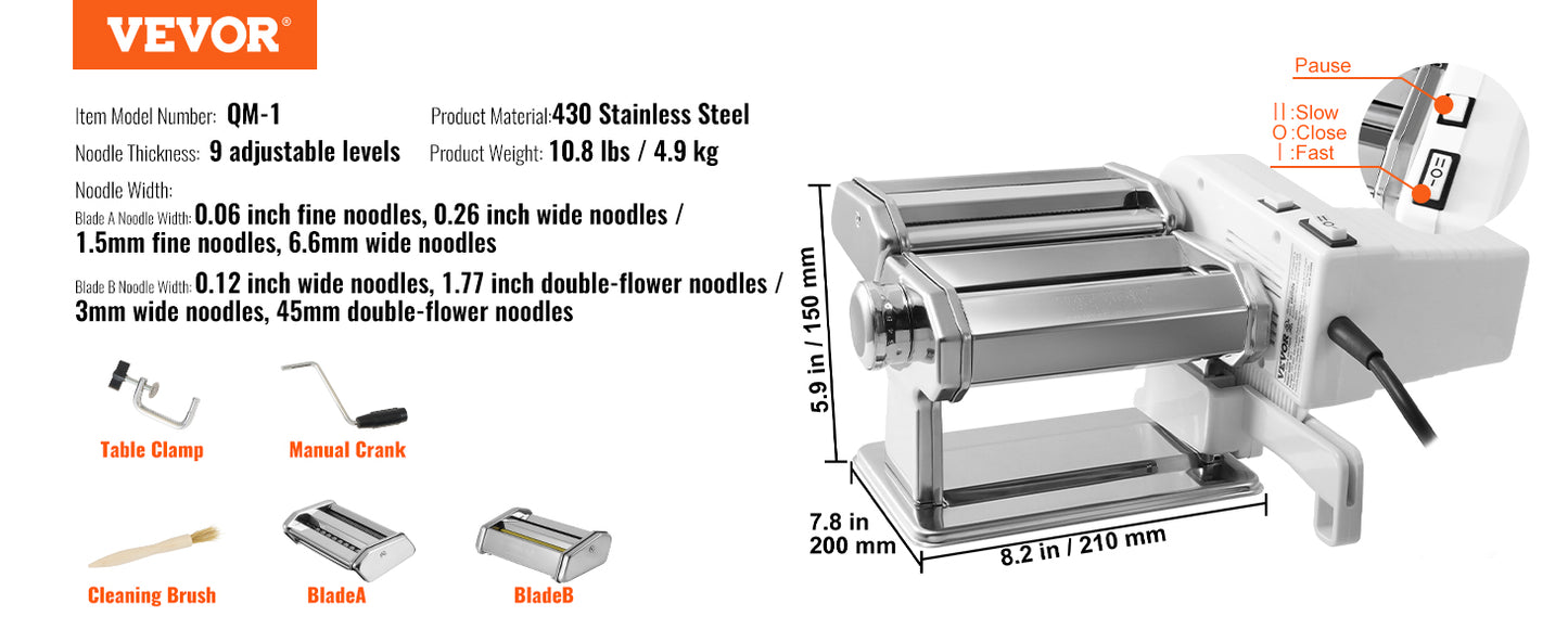 Electric Fresh Pasta Maker Machine Home Appliance